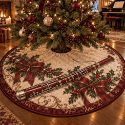 Holiday Bassoon Quilted Christmas Tree Skirt TREEK101