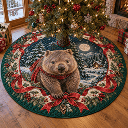 Wombat Quilted Christmas Tree Skirt TREEK101