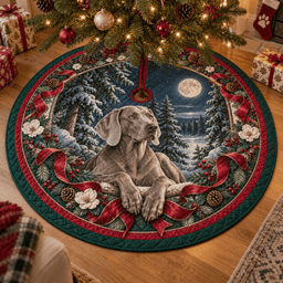 Weimaraner Quilted Christmas Tree Skirt TREEK101