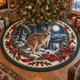 Kangaroo Quilted Christmas Tree Skirt TREEK101