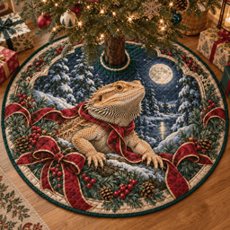 Bearded Dragon Quilted Christmas Tree Skirt TREEK101