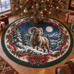 Bighorn Ram Quilted Christmas Tree Skirt TREEK101