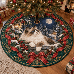 Ragdoll Cat Quilted Christmas Tree Skirt TREEK101