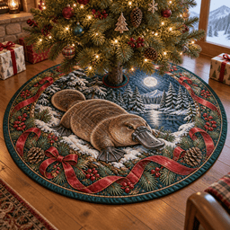 Platypus Quilted Christmas Tree Skirt TREEK101