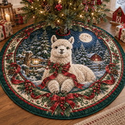 Alpaca Quilted Christmas Tree Skirt TREEK101