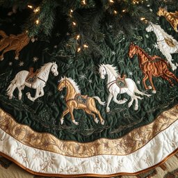 Woodland Steeds Christmas Tree Skirt - Made to Order TREEK101