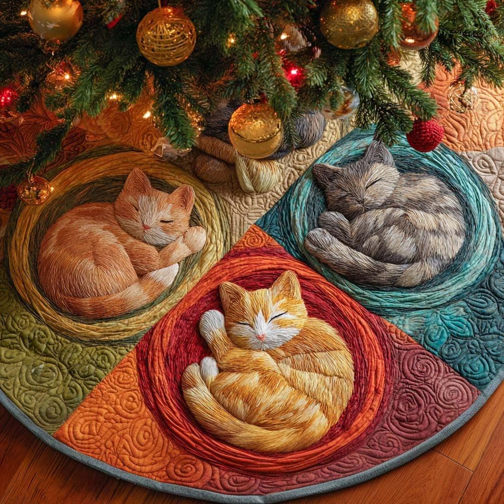Whisker Wonderland Christmas Tree Skirt - Made to Order TREEK101