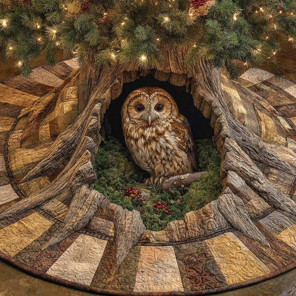 Woodland Guardian Christmas Tree Skirt - Made to Order TREEK101