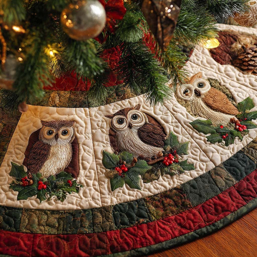 Winter Watchers Christmas Tree Skirt - Made to Order TREEK101