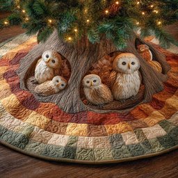 Cozy Hollow Family Christmas Tree Skirt - Made to Order TREEK101