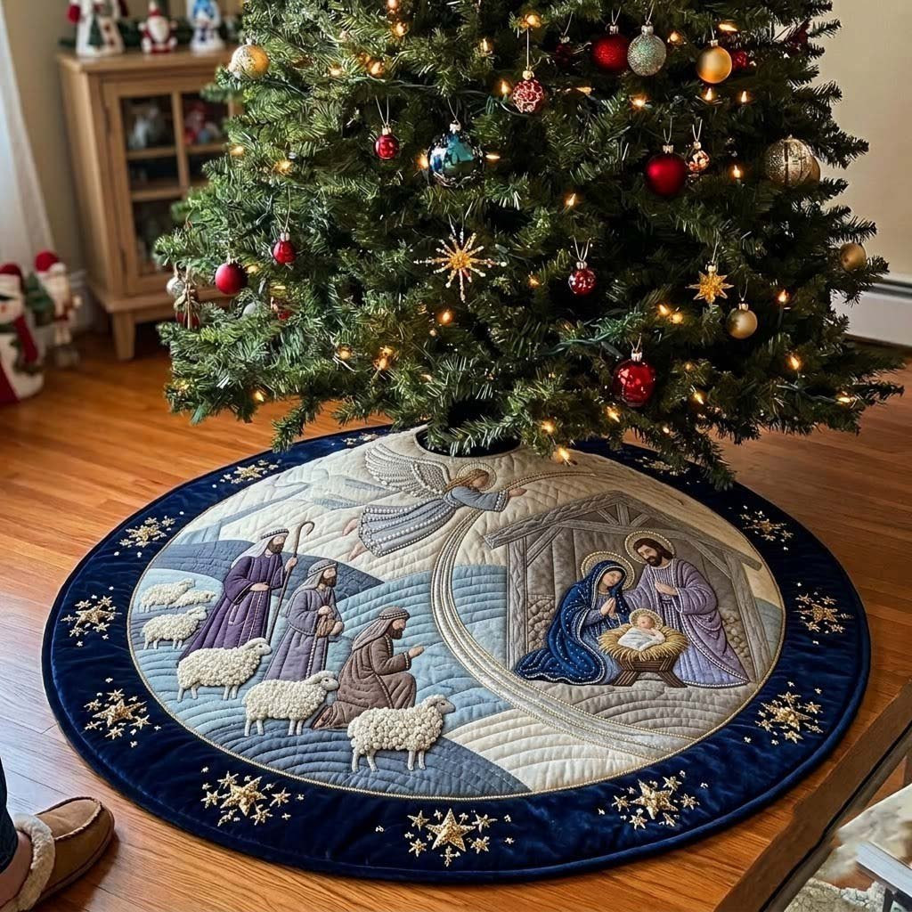 Shepherds First Light Christmas Tree Skirt - Made to Order TREEK101