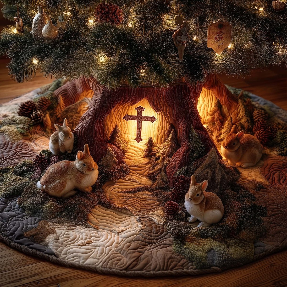 Holy Cross Christmas Tree Skirt - Made to Order TREEK101