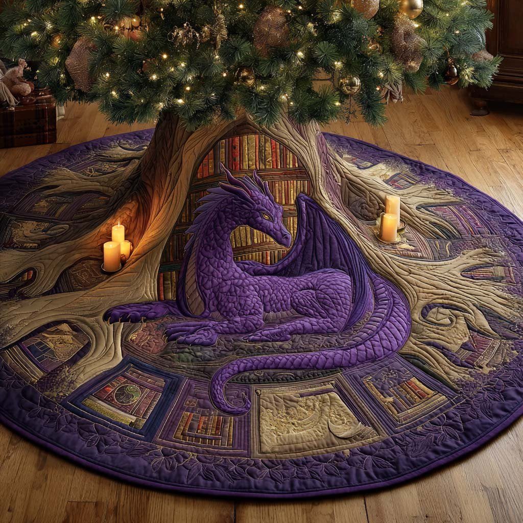 Amethyst Sentinel Christmas Tree Skirt - Made to Order TREEK101