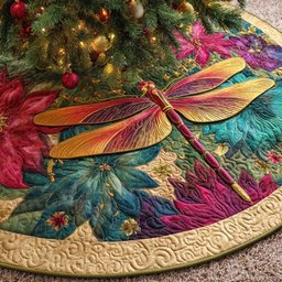 Emerald Garden Flight Christmas Tree Skirt - Made to Order TREEK101