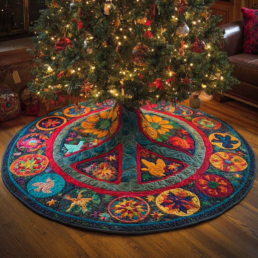 Festival of Peace Christmas Tree Skirt - Made to Order TREEK101