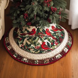 Cardinal Haven Christmas Tree Skirt - Made to Order TREEK101