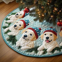 Cozy Labrador Christmas Tree Skirt - Made to Order TREEK101
