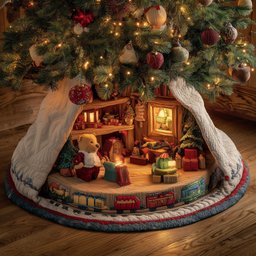 Teddy Workshop Christmas Tree Skirt - Made to Order TREEK101