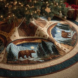 Frosted Valley Christmas Tree Skirt - Made to Order TREEK101