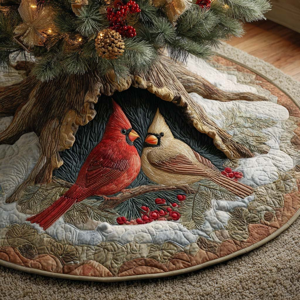 Frosted Branch Harmony Christmas Tree Skirt - Made to Order TREEK101