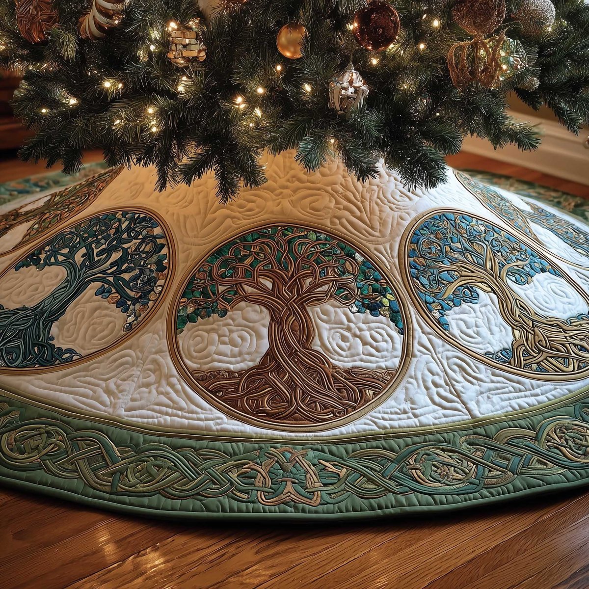 Tree of Life Christmas Tree Skirt - Made to Order TREEK101