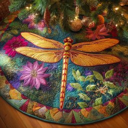 Aqua Bloom Flight Christmas Tree Skirt - Made to Order TREEK101