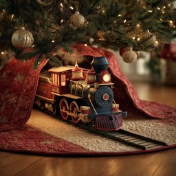 Red Express Christmas Tree Skirt - Made to Order TREEK101
