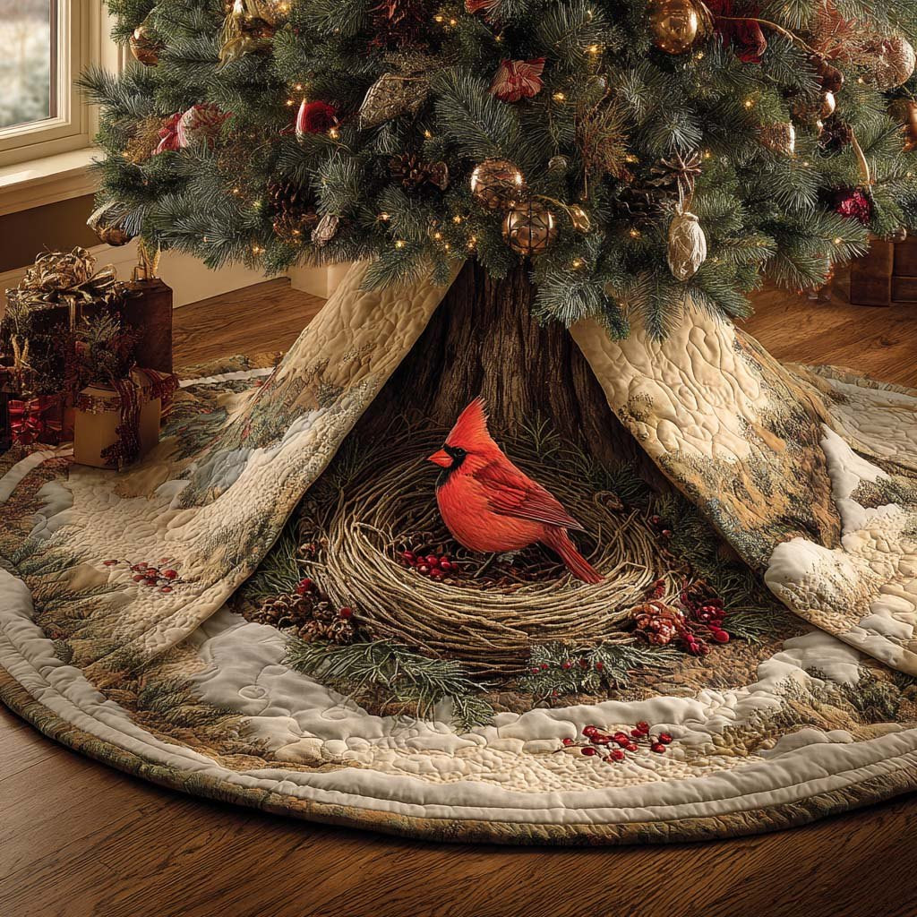 Cozy Forest Hideaway Christmas Tree Skirt - Made to Order TREEK101