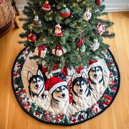 Husky Spirit 1683 Christmas Tree Skirt - Made to Order TREEK101