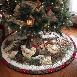 Chicken Choir Night Christmas Tree Skirt - Made to Order TREEK101