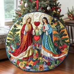 Sacred Heart Christmas Tree Skirt - Made to Order TREEK101
