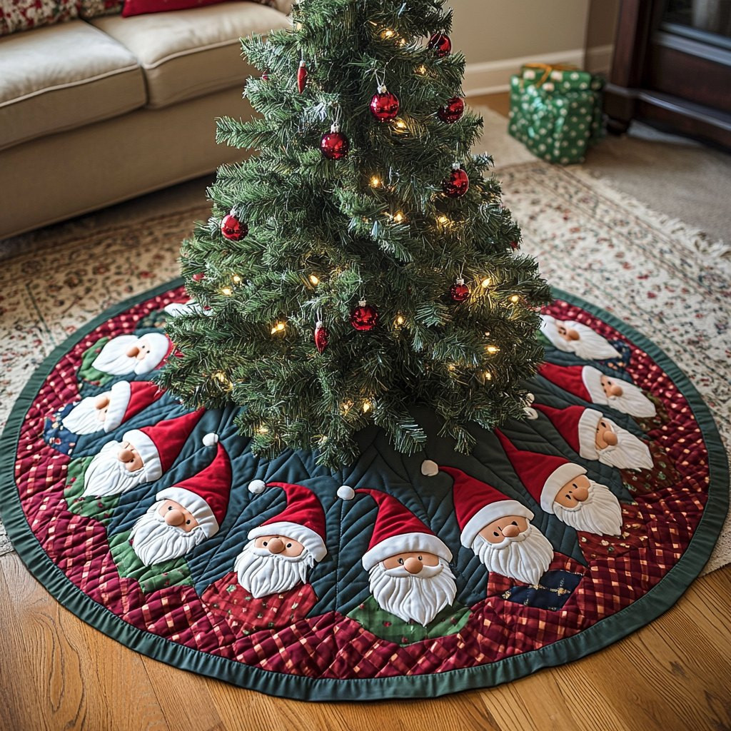 Merry Gnome 0441 Christmas Tree Skirt - Made to Order TREEK101