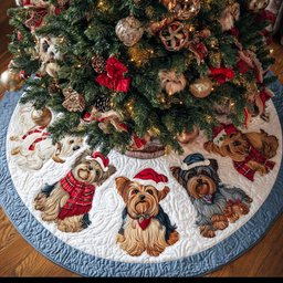 Yorkshires Delight Christmas Tree Skirt - Made to Order TREEK101