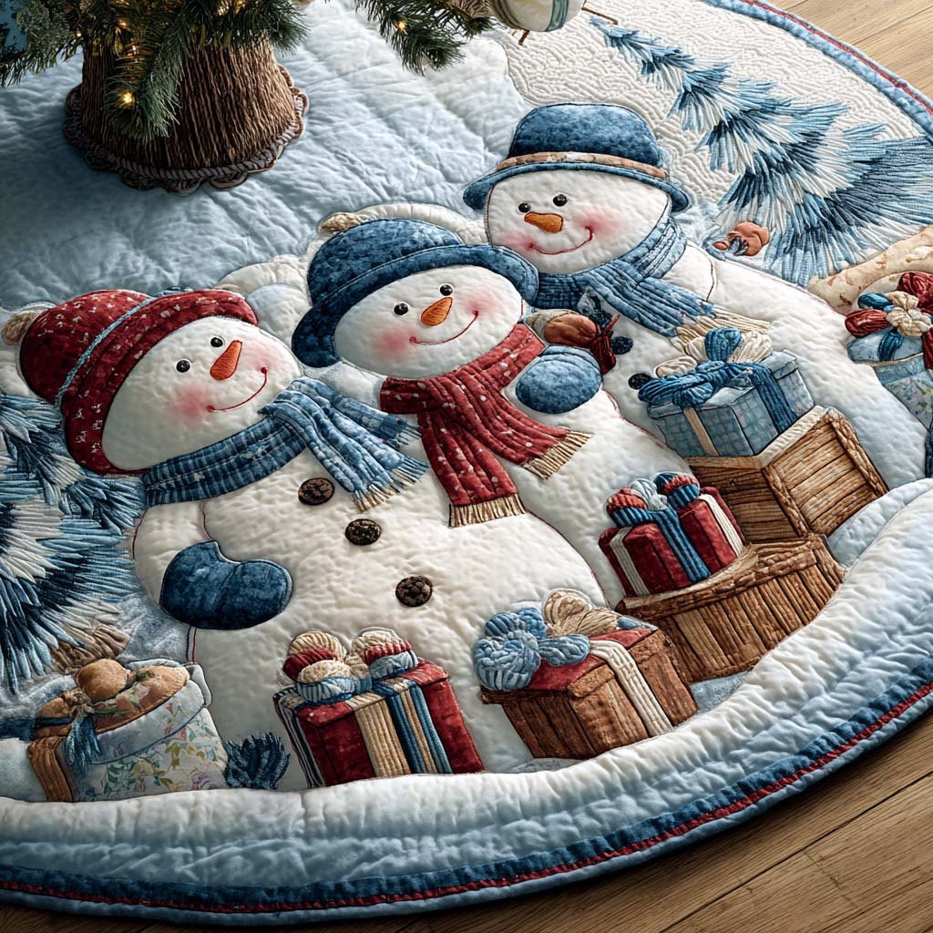 Forest Winter Snow Christmas Tree Skirt - Made to Order TREEK101