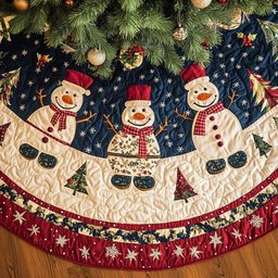 Winter Joyful Jester Christmas Tree Skirt - Made to Order TREEK101
