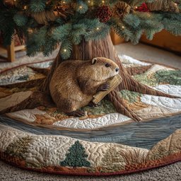 Beaver Heaven Christmas Tree Skirt - Made to Order TREEK101