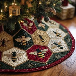Bee Christmas Tree Skirt - Made to Order TREEK101