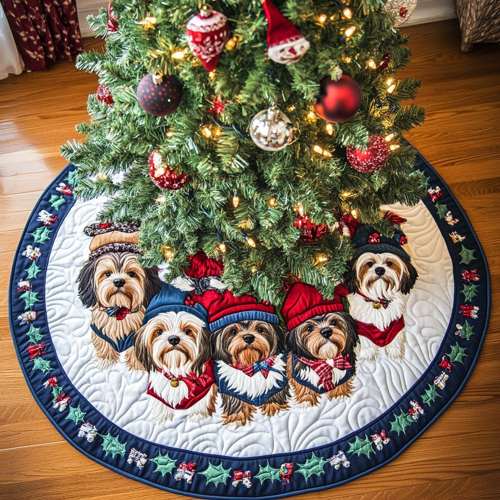 Yorkshires Magic Christmas Tree Skirt - Made to Order TREEK101