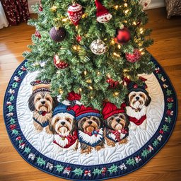 Yorkshires Magic Christmas Tree Skirt - Made to Order TREEK101