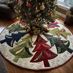 Winter Festival Christmas Tree Skirt - Made to Order TREEK101