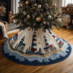 The Lighthouse Village Christmas Tree Skirt - Made to Order TREEK101