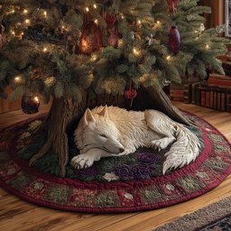 Silent Guardian Christmas Tree Skirt - Made to Order TREEK101