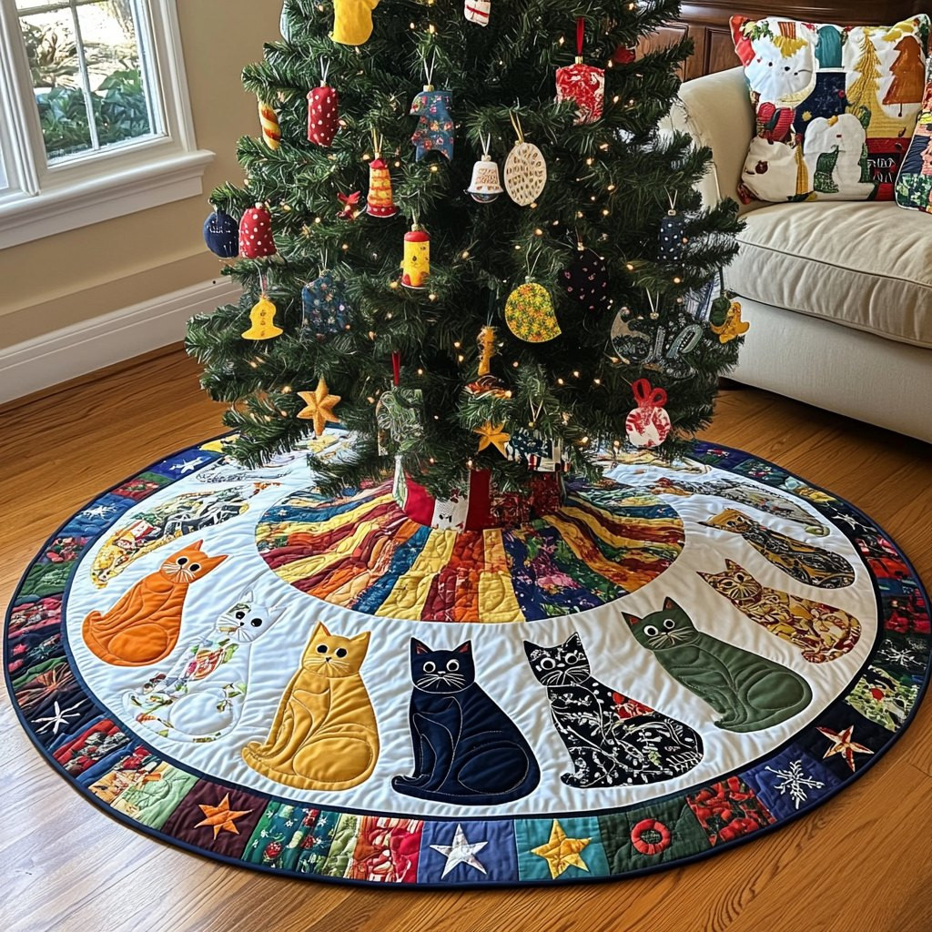 Tinsel Tail Treats Christmas Tree Skirt - Made to Order TREEK101