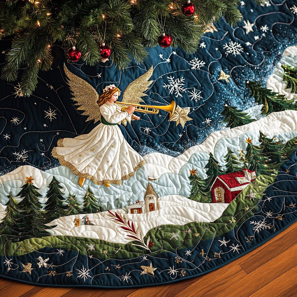 Starry Proclamation Christmas Tree Skirt - Made to Order TREEK101
