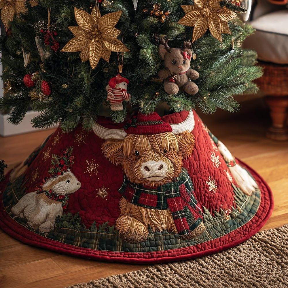 Winter Meadow Merriment Christmas Tree Skirt - Made to Order TREEK101