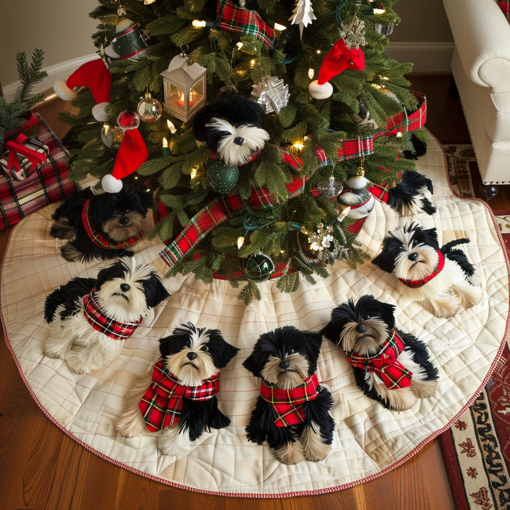 Scottie Winter Wonderland Christmas Tree Skirt - Made to Order TREEK101