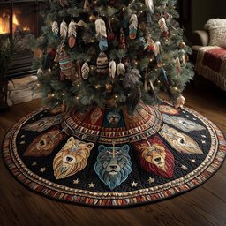 Tribal Watchers Christmas Tree Skirt - Made to Order TREEK101