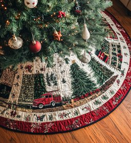 Sleigh Ride Snuggle Christmas Tree Skirt - Made to Order TREEK101