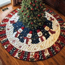 Snowy Sentinel Christmas Tree Skirt - Made to Order TREEK101