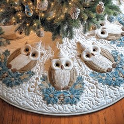 Silent Flight Christmas Tree Skirt - Made to Order TREEK101